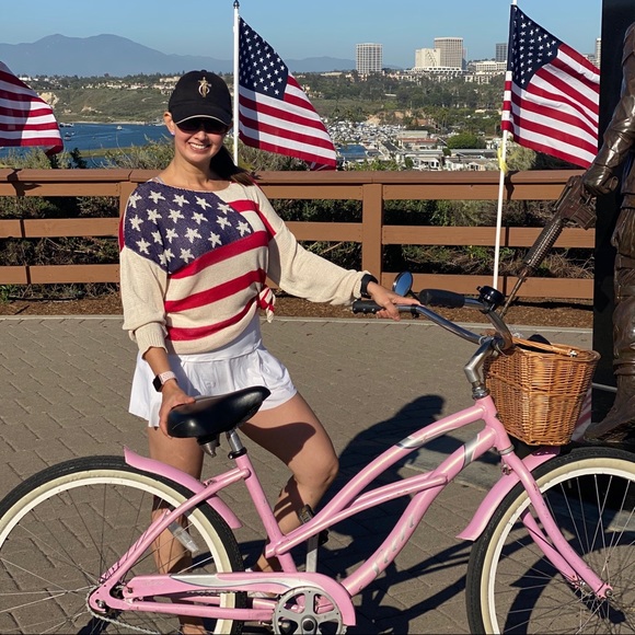 🇱🇷 American Pie USA Flag Knit Top Pullover - Picture 2 of 7